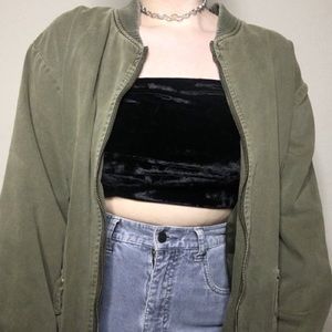 Full length bomber jacket